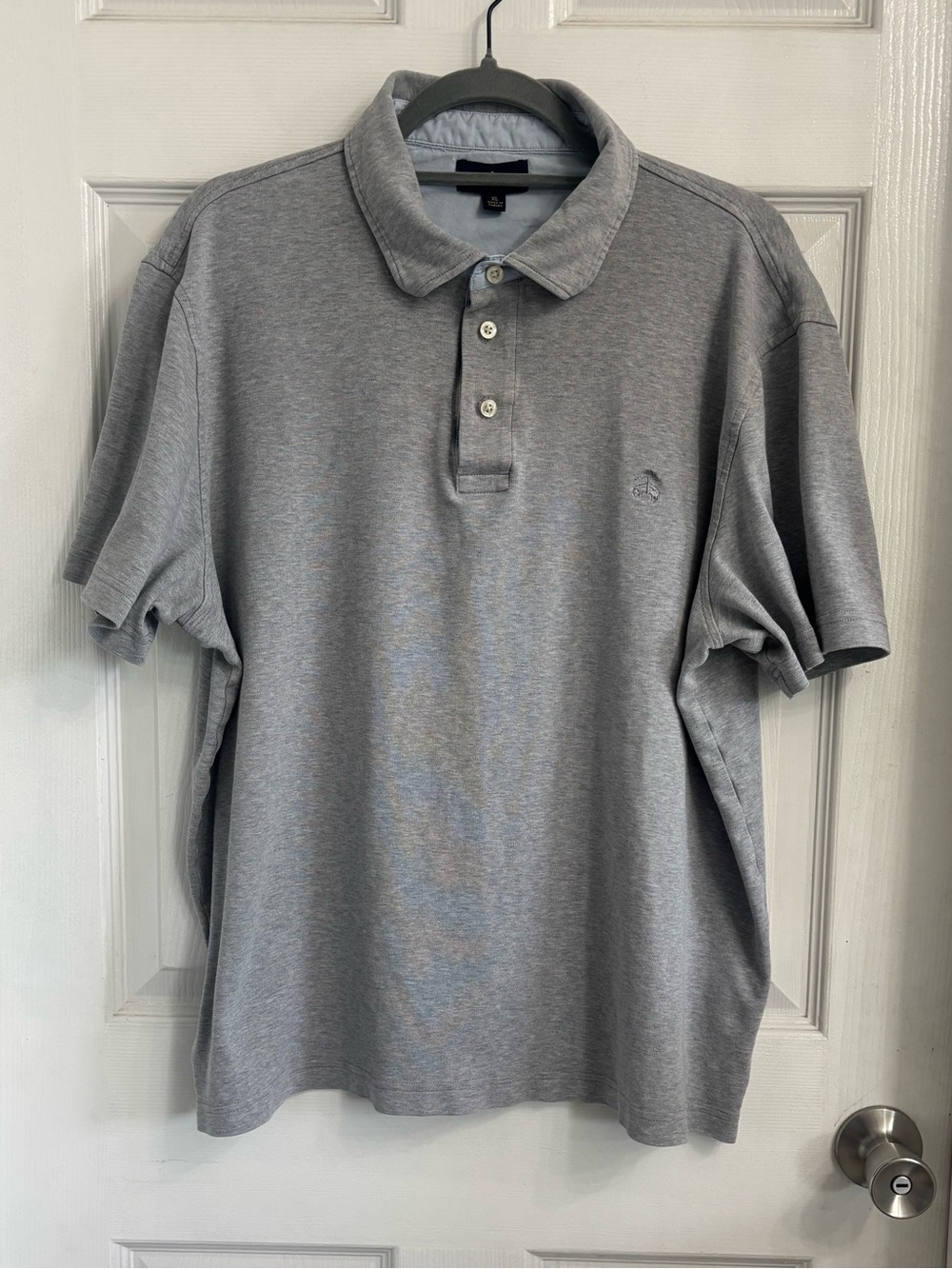 Brooks Brothers Men’s Light Gray Short Sleeve Cotton Polo XL